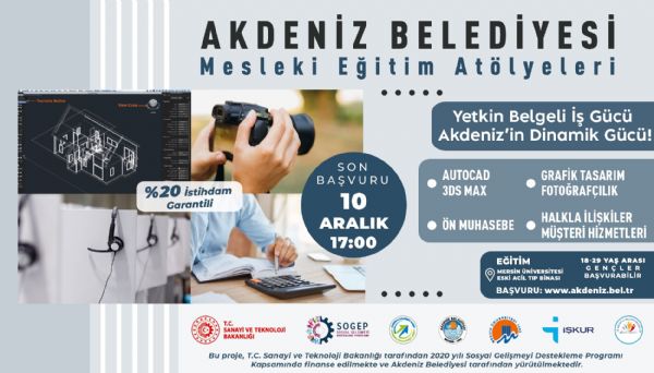 Akdeniz Belediyesi Mesleki Eitim Atlyelerine Bavurular Balad