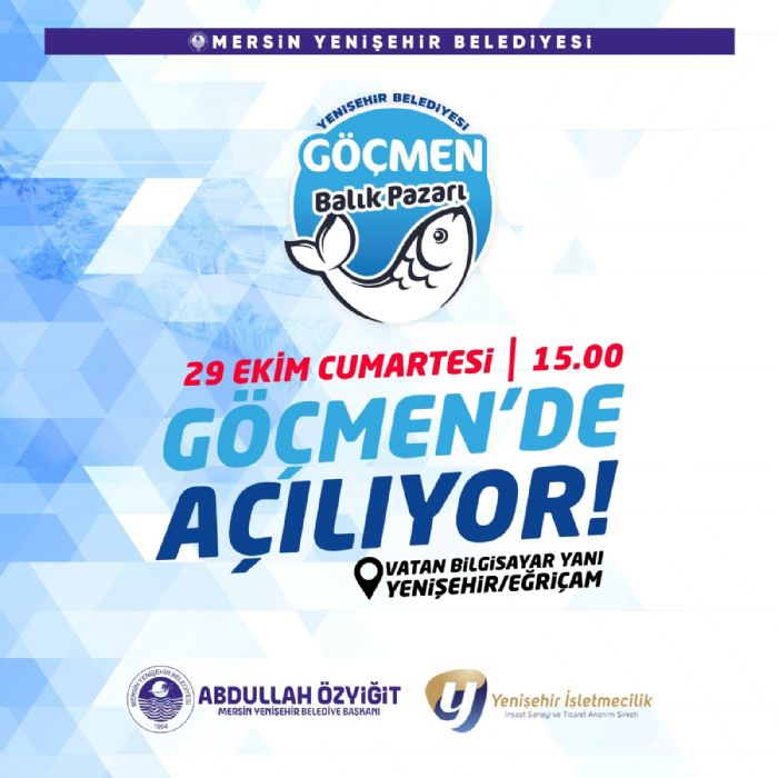 Yeniehir Belediyesi Gmen Balk Pazar 29 Ekimde Alyor