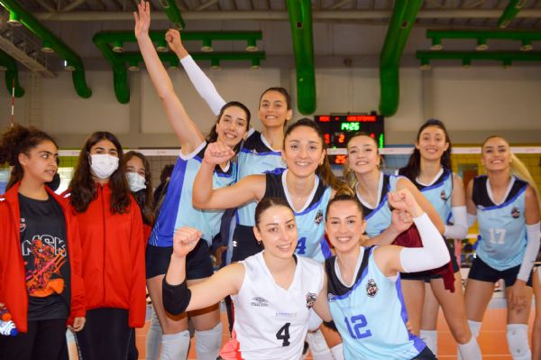 B�y�k�ehir MSK Kad�n Voleybol Tak�m� Vak�fbank�� 3-0 Yendi 
