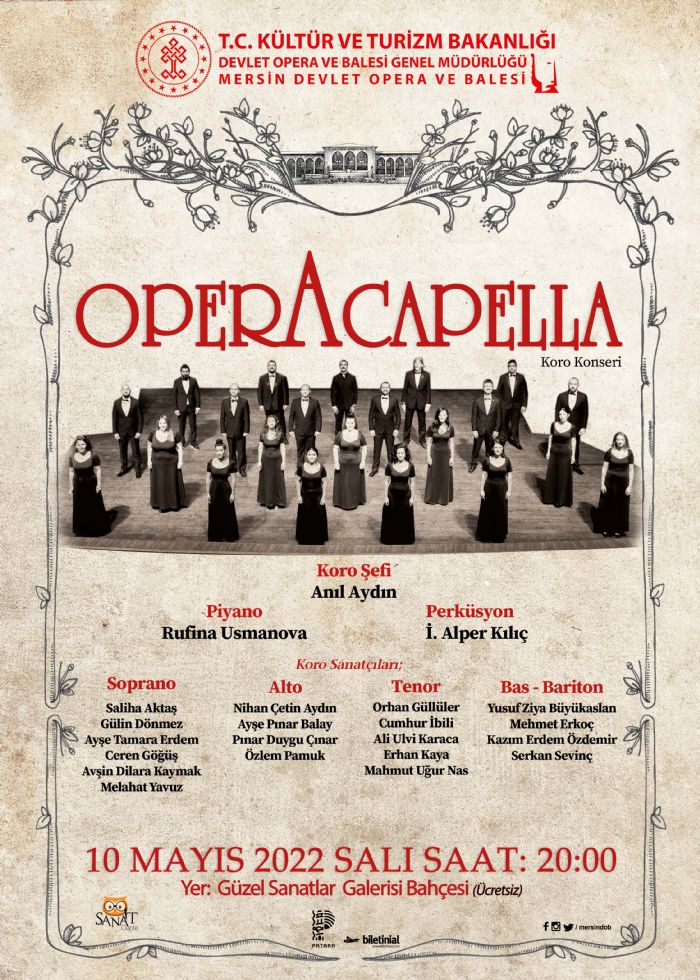 Mersin  Operacapella Konseri le Buluuyor