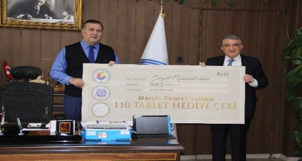 Mersin Ticaret Borsasndan rencilere 110 tablet bilgisayar