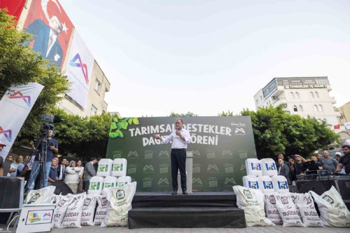 Mersinde reticiye gne paneli, tohum ve gbre destei