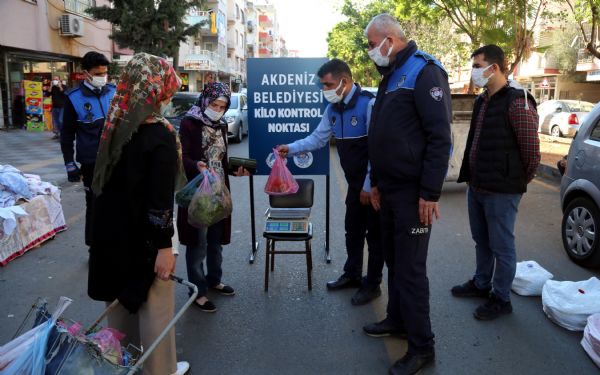 Akdeniz Belediyesi Zabtas, Semt Pazarlarna Tart Kontrol Noktalar Kurdu