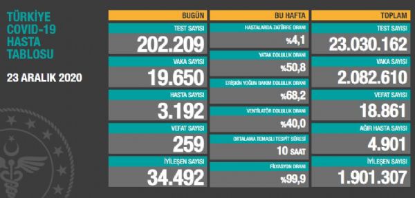 Son 24 saatte korona virsten 259 kii hayatn kaybetti