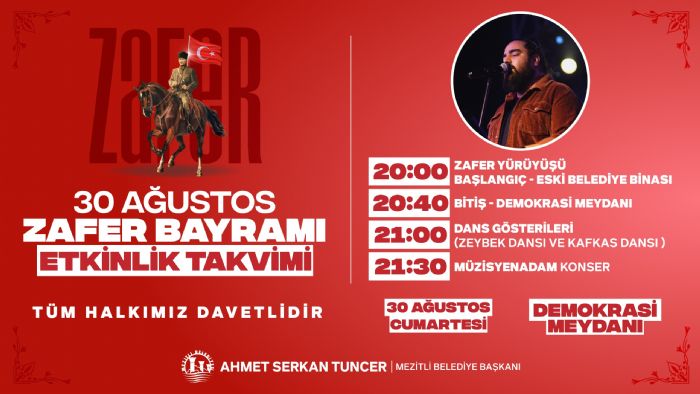  Mezitli Belediyesi, 30 Austos Zafer Bayramnn 103. Yl Dnmn Cokuyla Kutlayacak